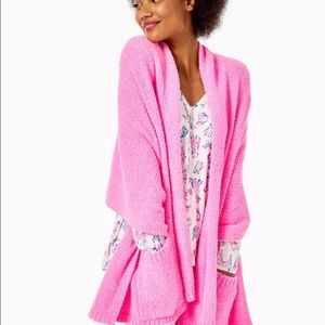 Lilly Pulitzer pink cockatoo wrap pockets new/tags